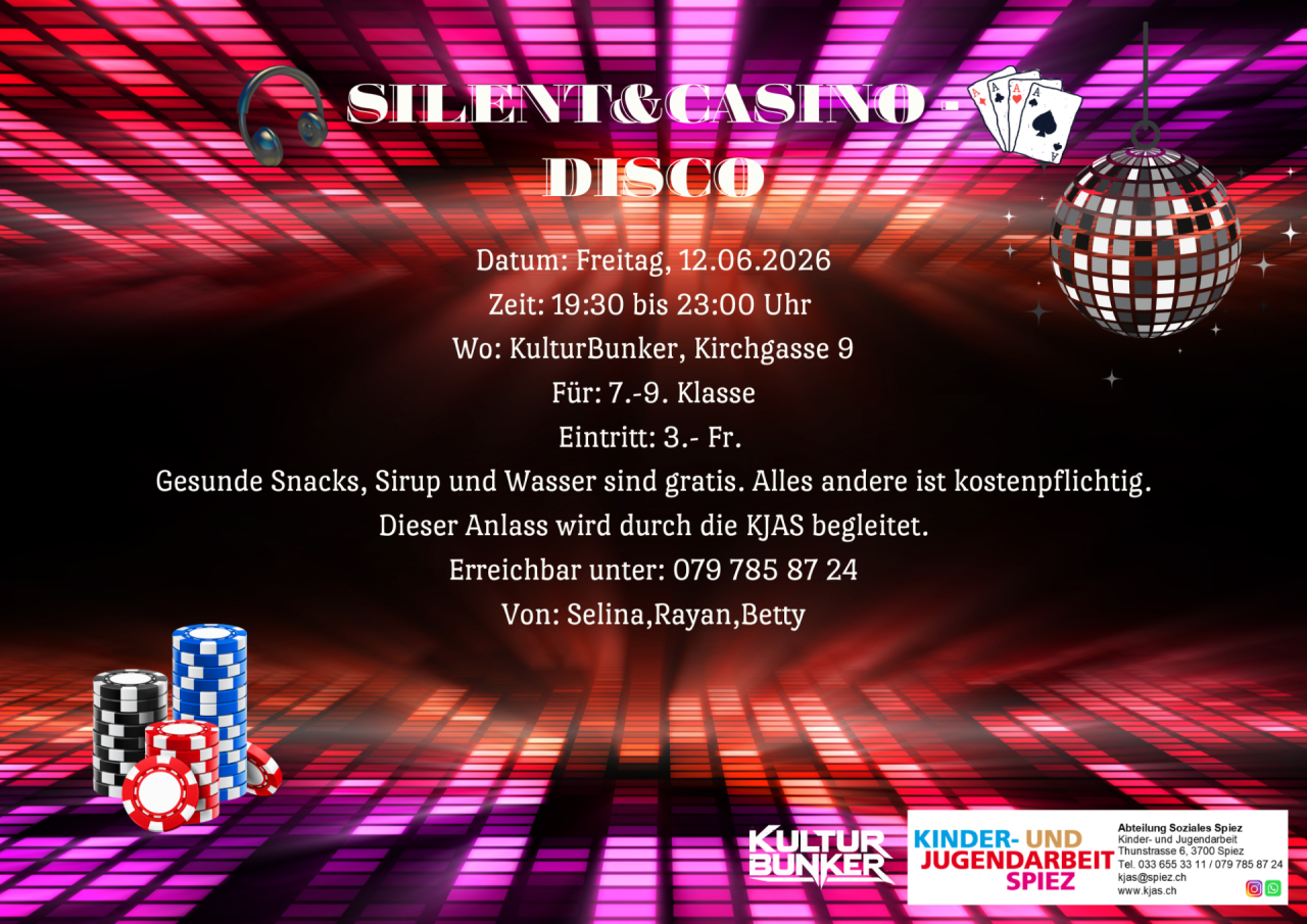 Flyer Silent und Casoino-Disco