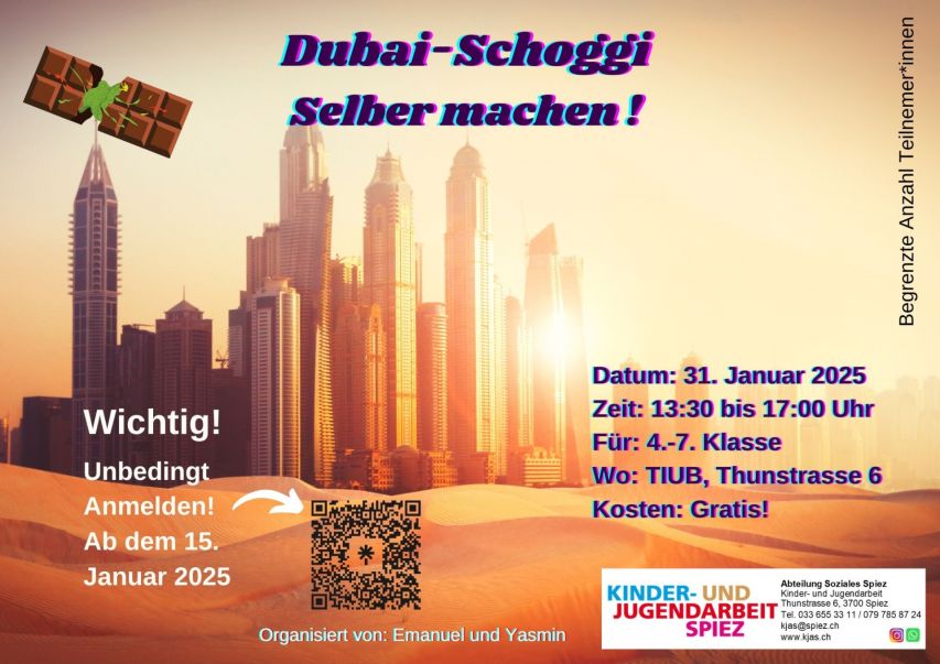 Kleinprojekt Dubai Schoggi