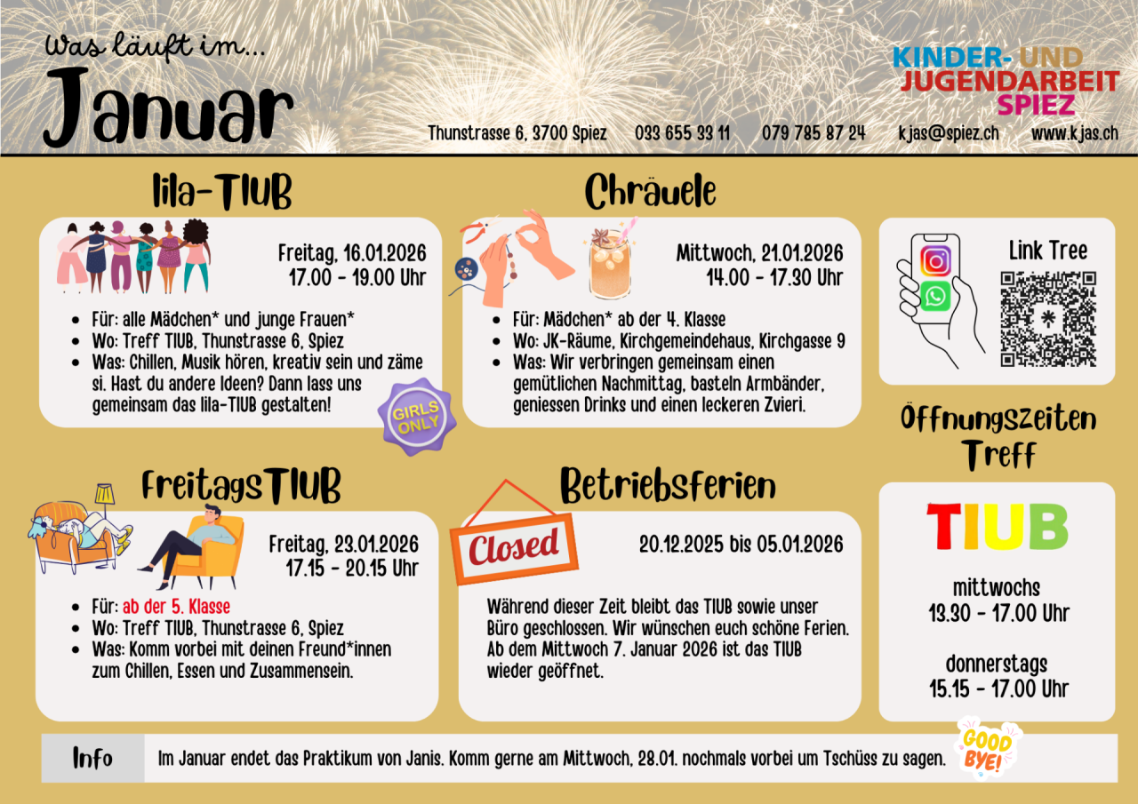 Monatsprogramm Januar