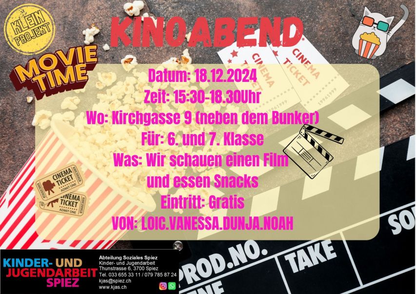 Kleinprojekt Kinoabend